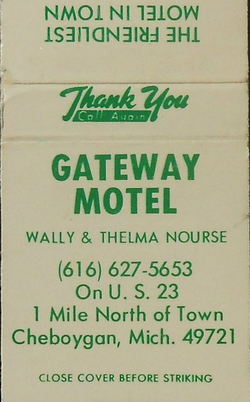 North Country Inn (Gateway Motel) - Matchbook (newer photo)